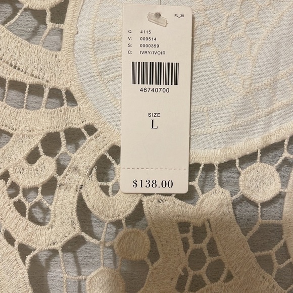 NWT ettitwa by Anthropologie Ivory Jacket with detailing size large - Picture 5 of 6